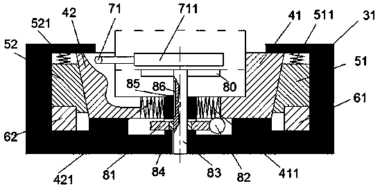 A device for clamping square workpieces