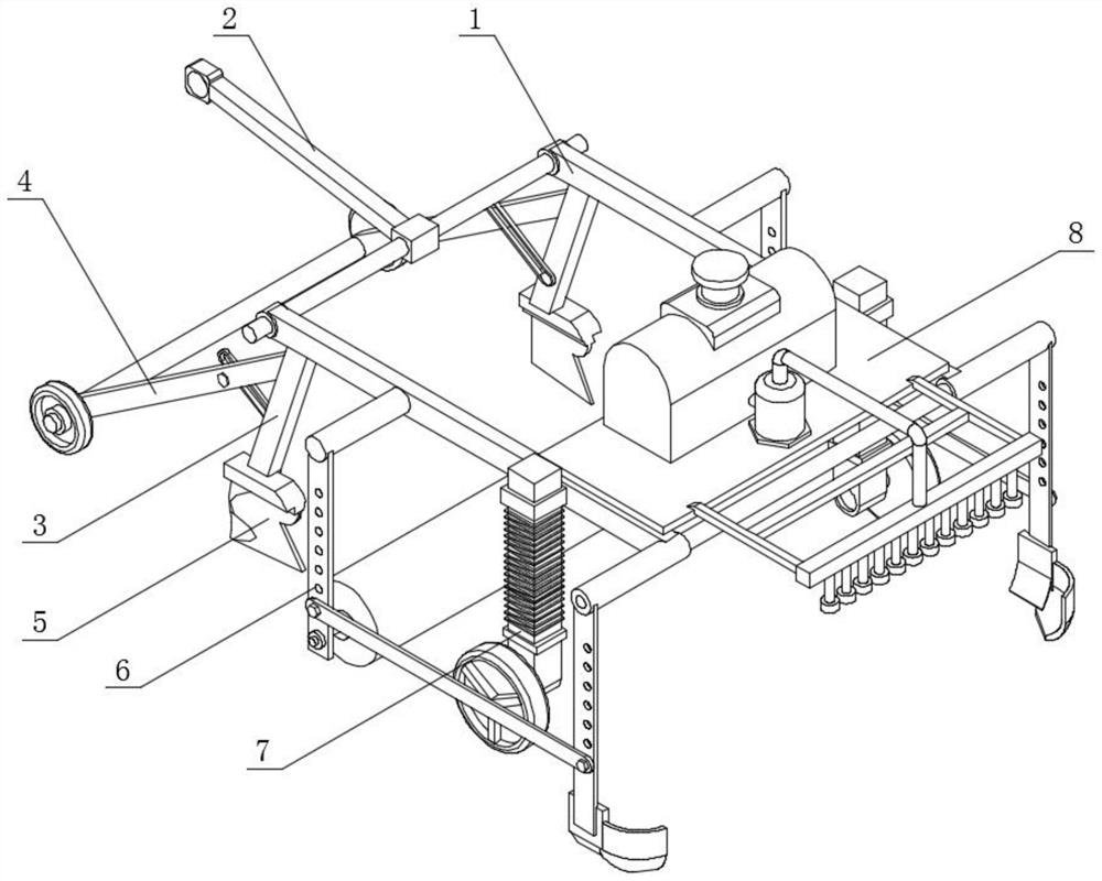 Agricultural planting film mulching device