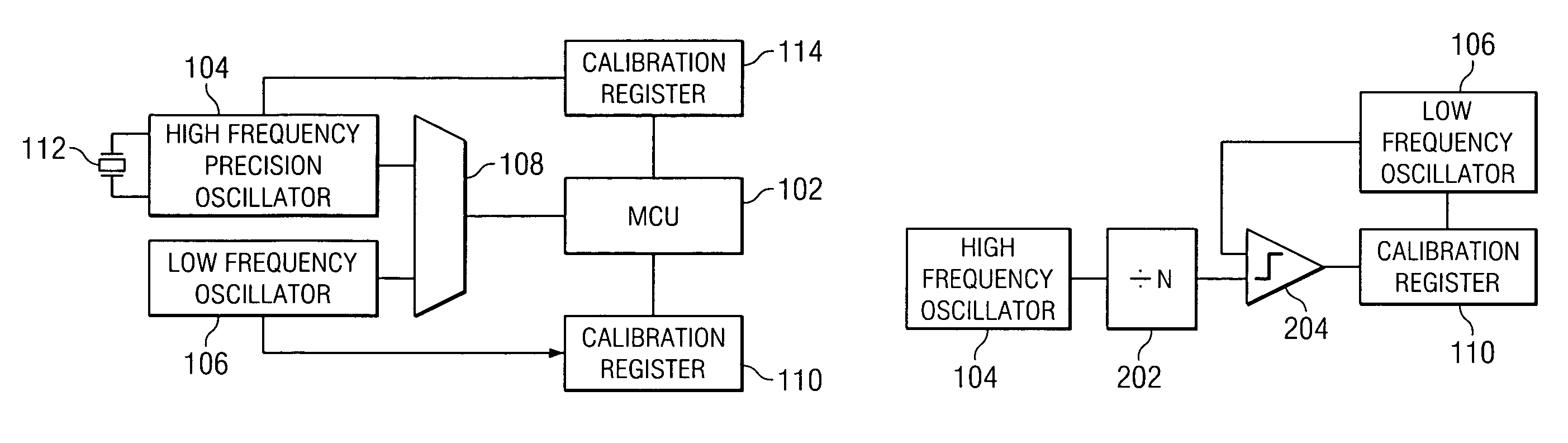 Method and apparatus for calibration of a low frequency oscillator in a processor based system