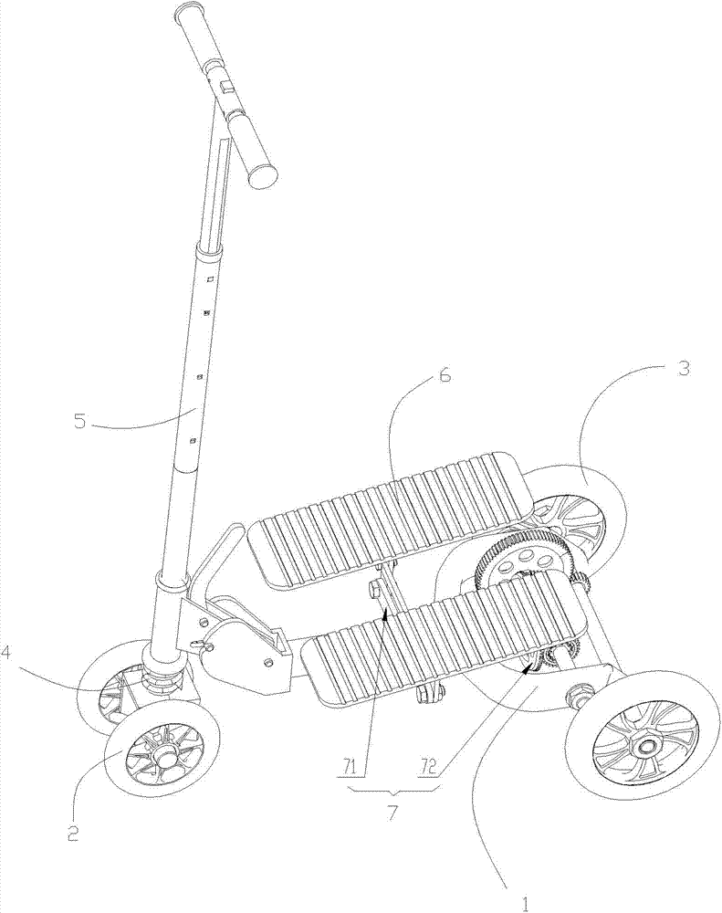Pedal scooter