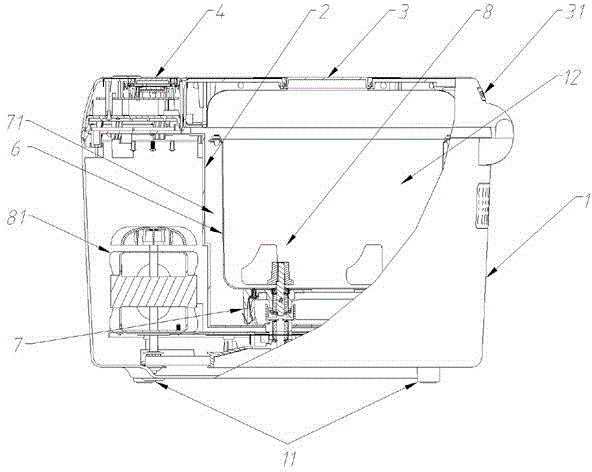 A steamed bun machine