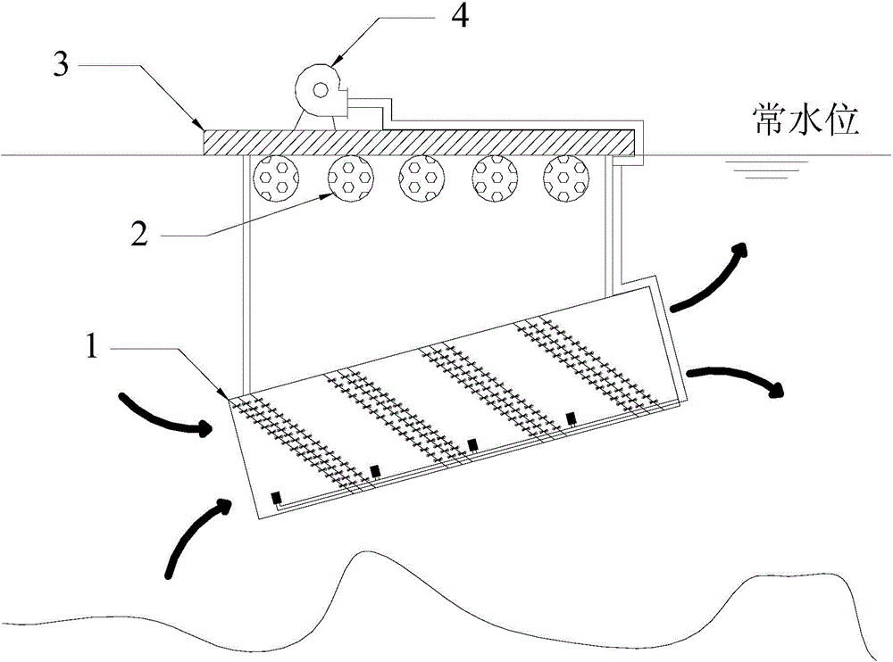 Material-filled cylinder for water in-situ purification and construction method thereof