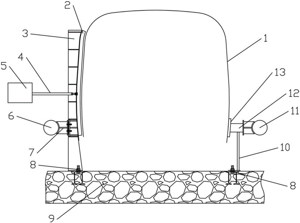 Car body side wall load loading device and load loading method