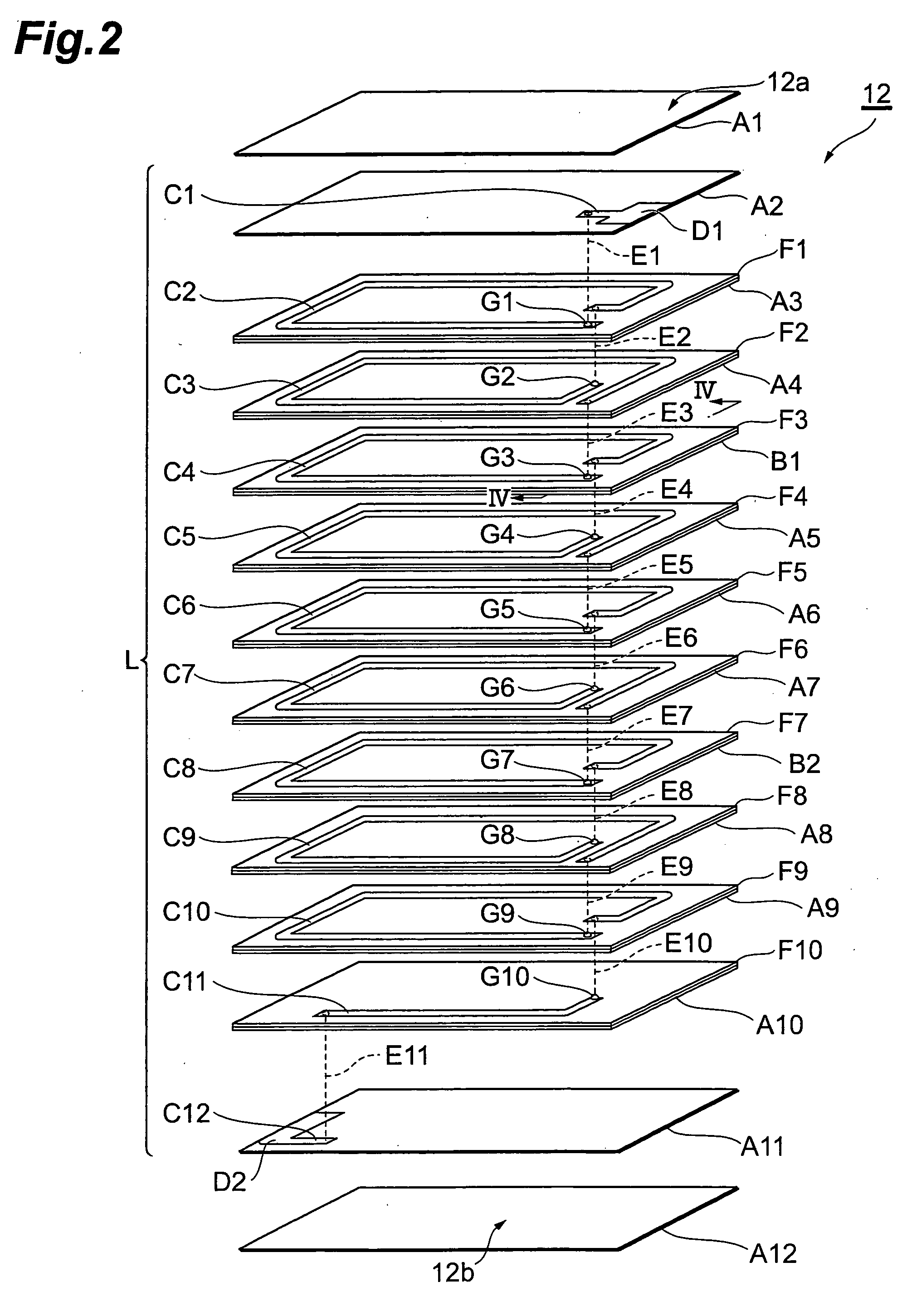 Laminated inductor and method of manufacture of same
