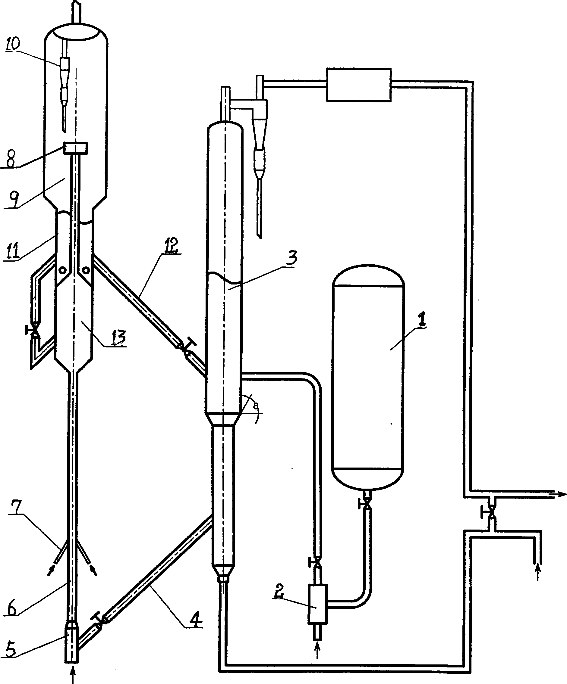 Process for preparing carbon disulphide by using circulating fluid bed