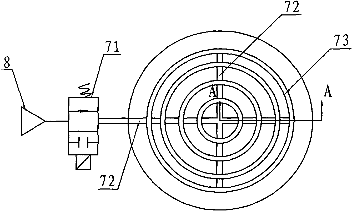 Bubbling and stirring type liquid-replenishing device with texturing tank