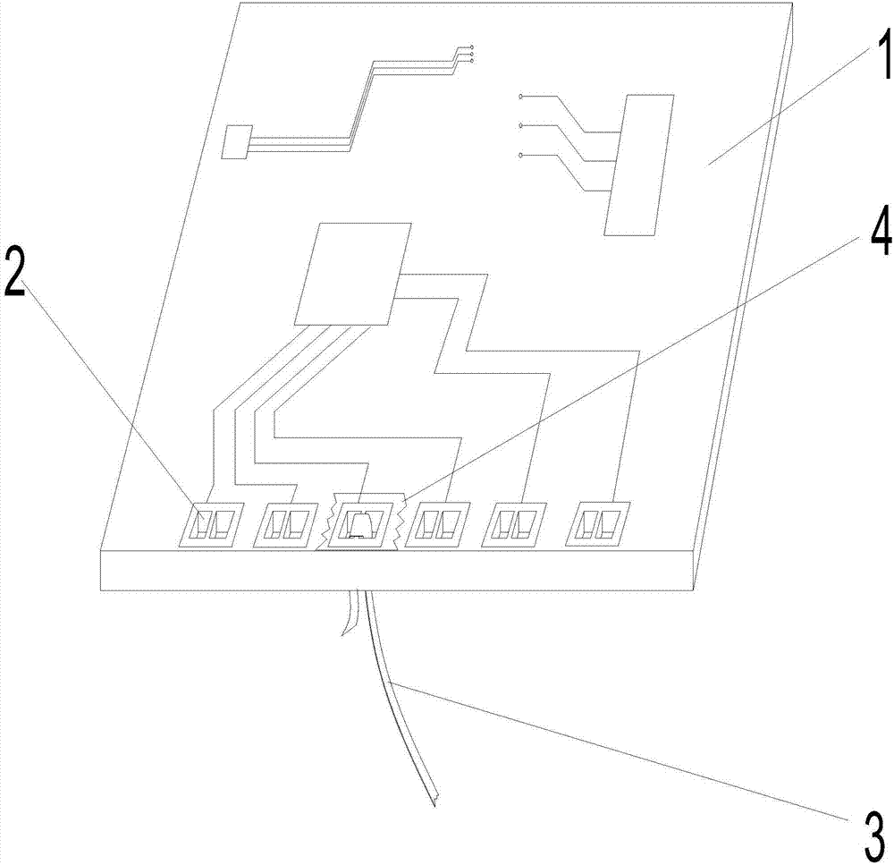 Connection structure for circuit board and wire