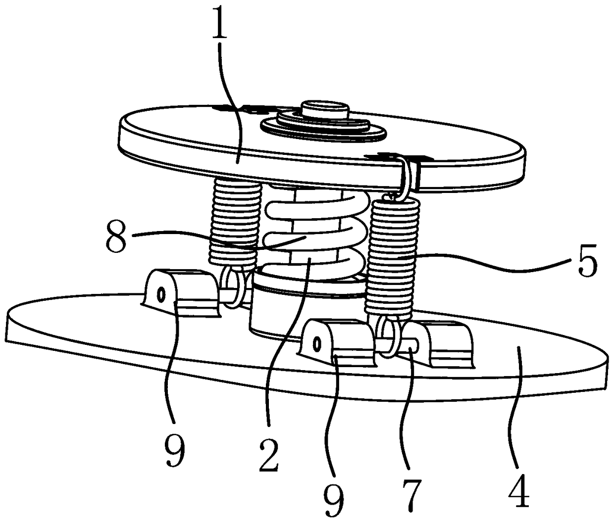 High-voltage DC relay movable reed anti-deflection mechanism