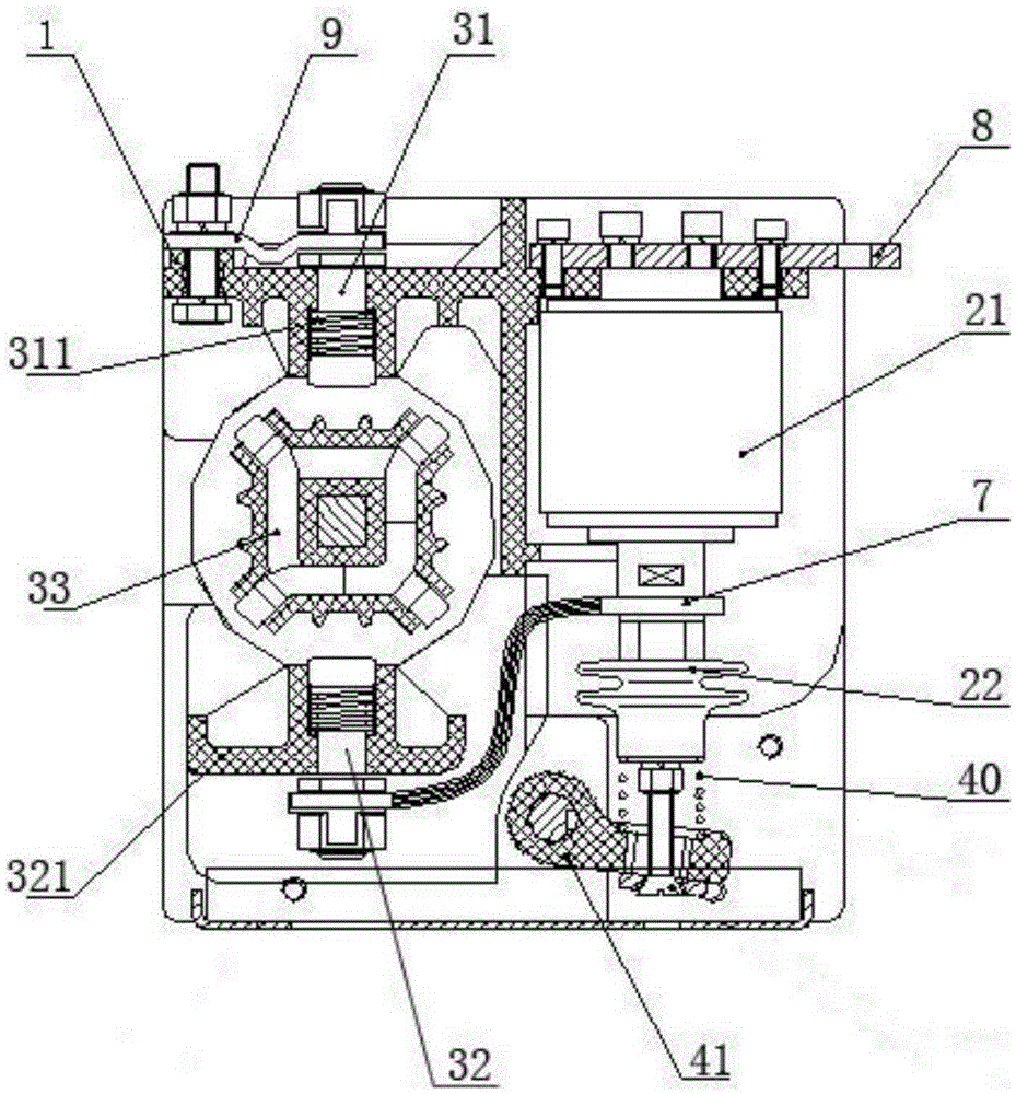 A three-phase isolating switch