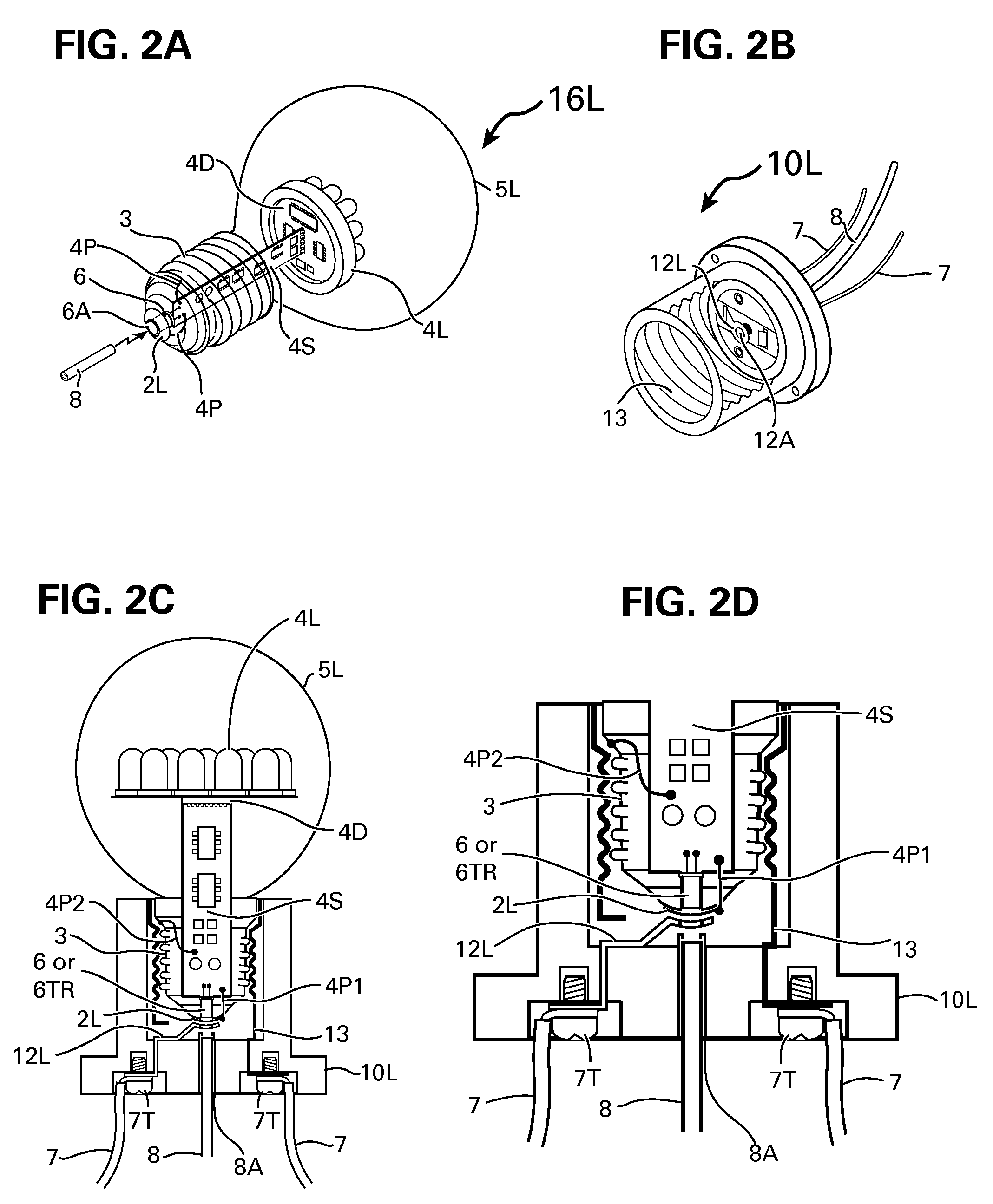 Method and apparatus for propagating optical signals along with power feed to illuminators and electrical appliances