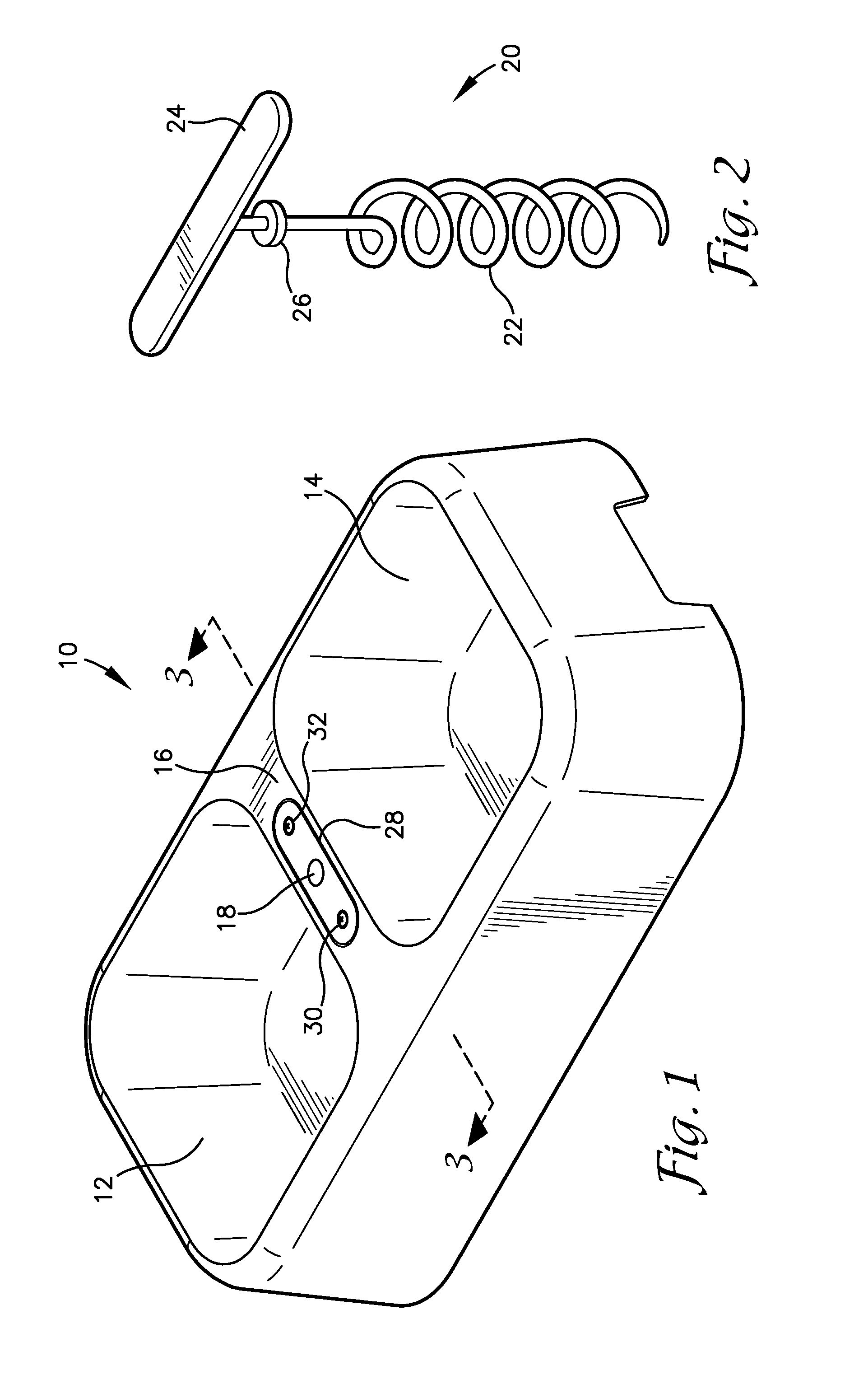 Container with anchoring mechanism