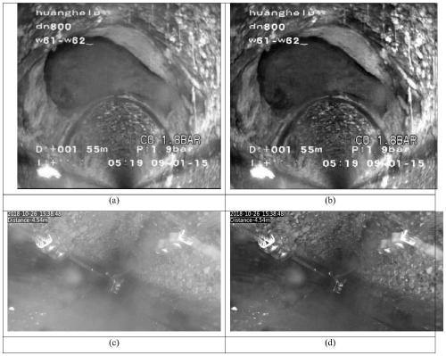 Fast defogging method for underground pipeline images based on dark channel color prior