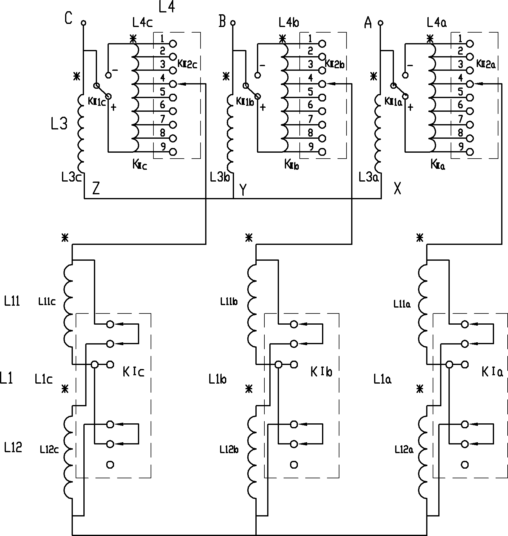 Novel dual power on-load voltage regulation rectifier transformer