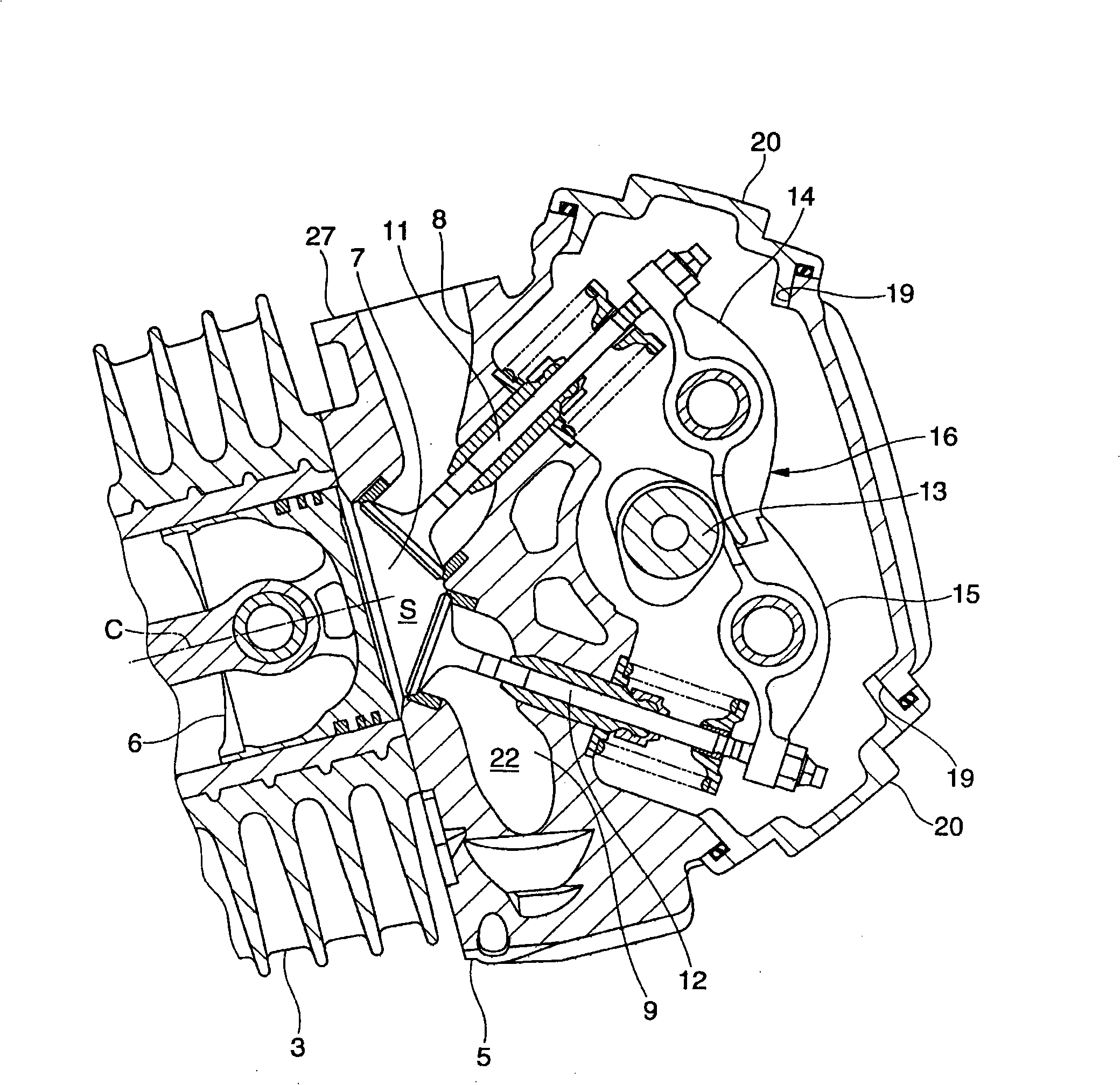 Engine and motorcycle engine
