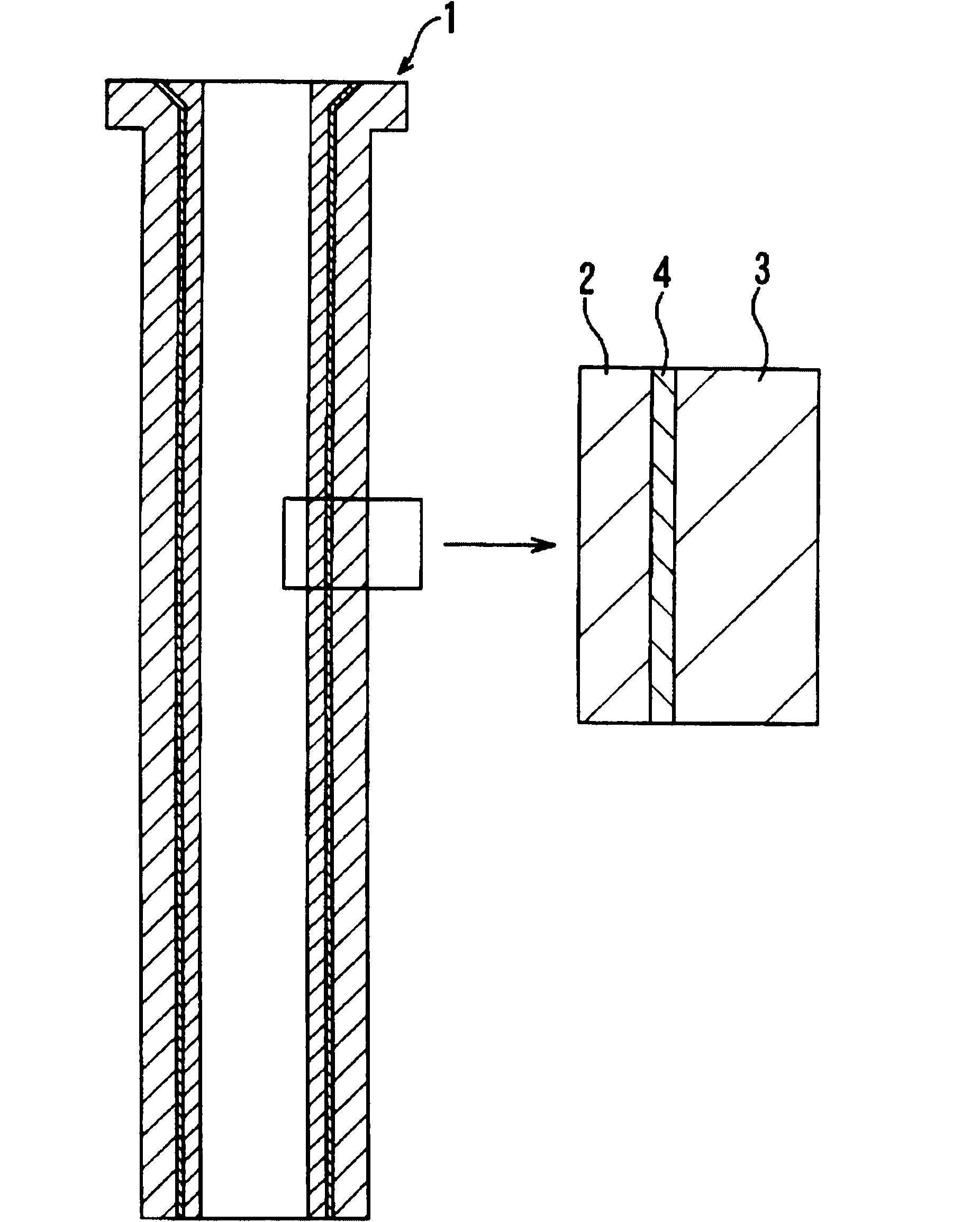 Continuous casting nozzle and production method therefor