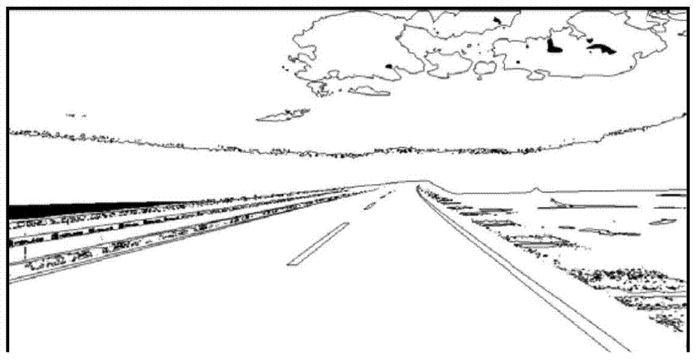 A road alignment similarity evaluation method and device based on the principle of perspective drawing