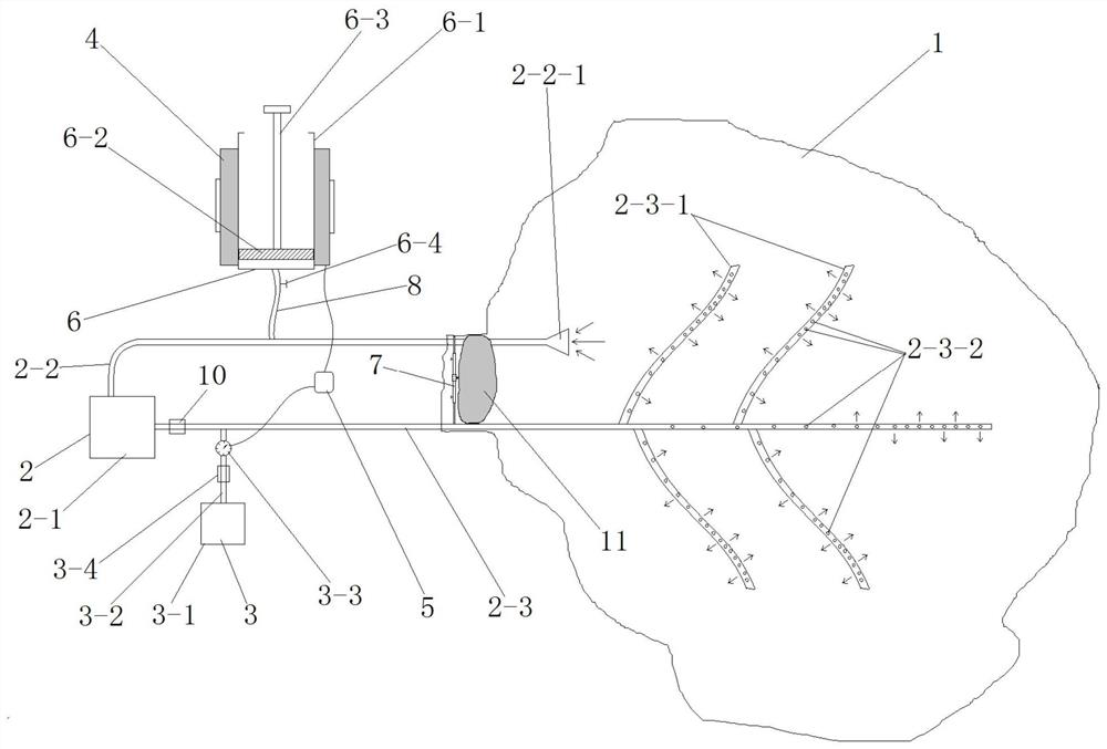 Measuring device for intelligently pre-judging volume of irregular cave in biological research