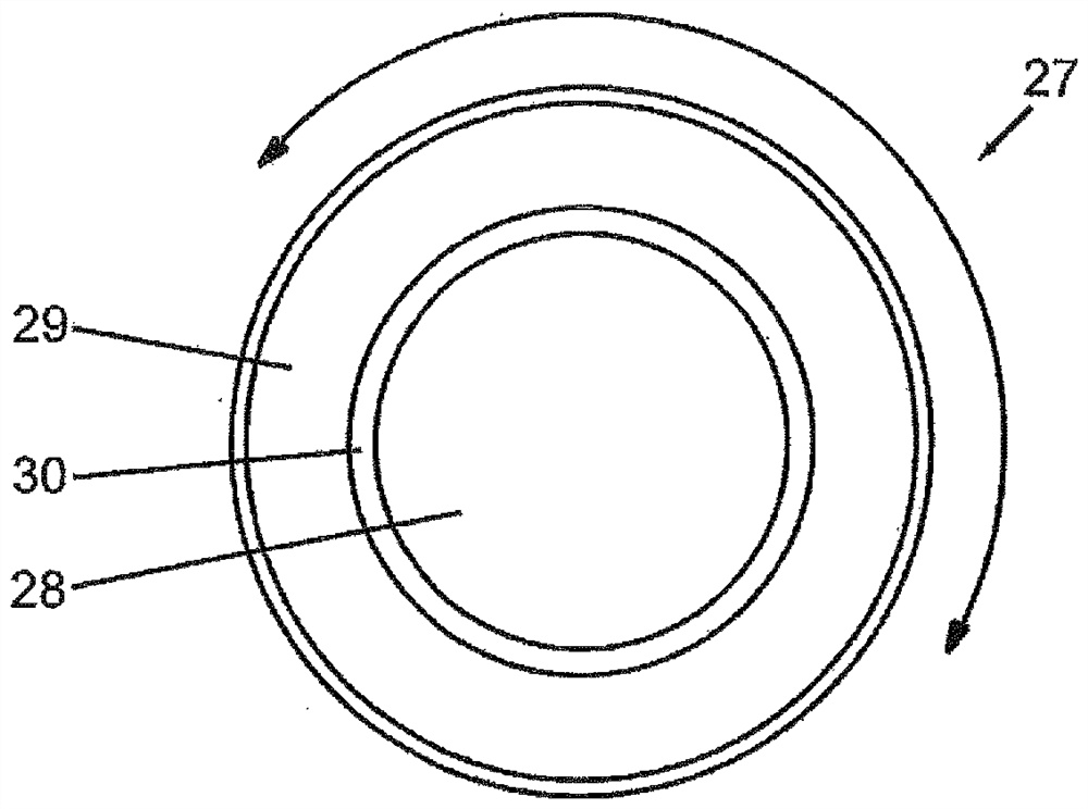 Method and insertion device for inserting a circular blank ring into an outer ring of a circular blank