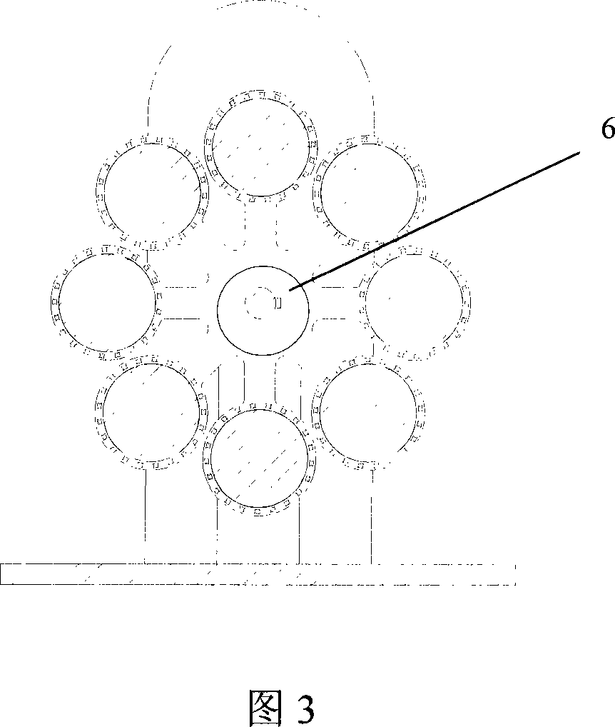 Device for operating planet rotation