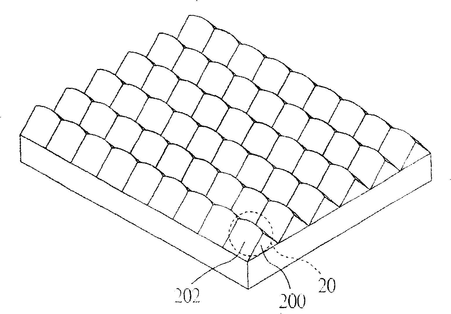 Curvilinear optical modulation component and backlight module with same