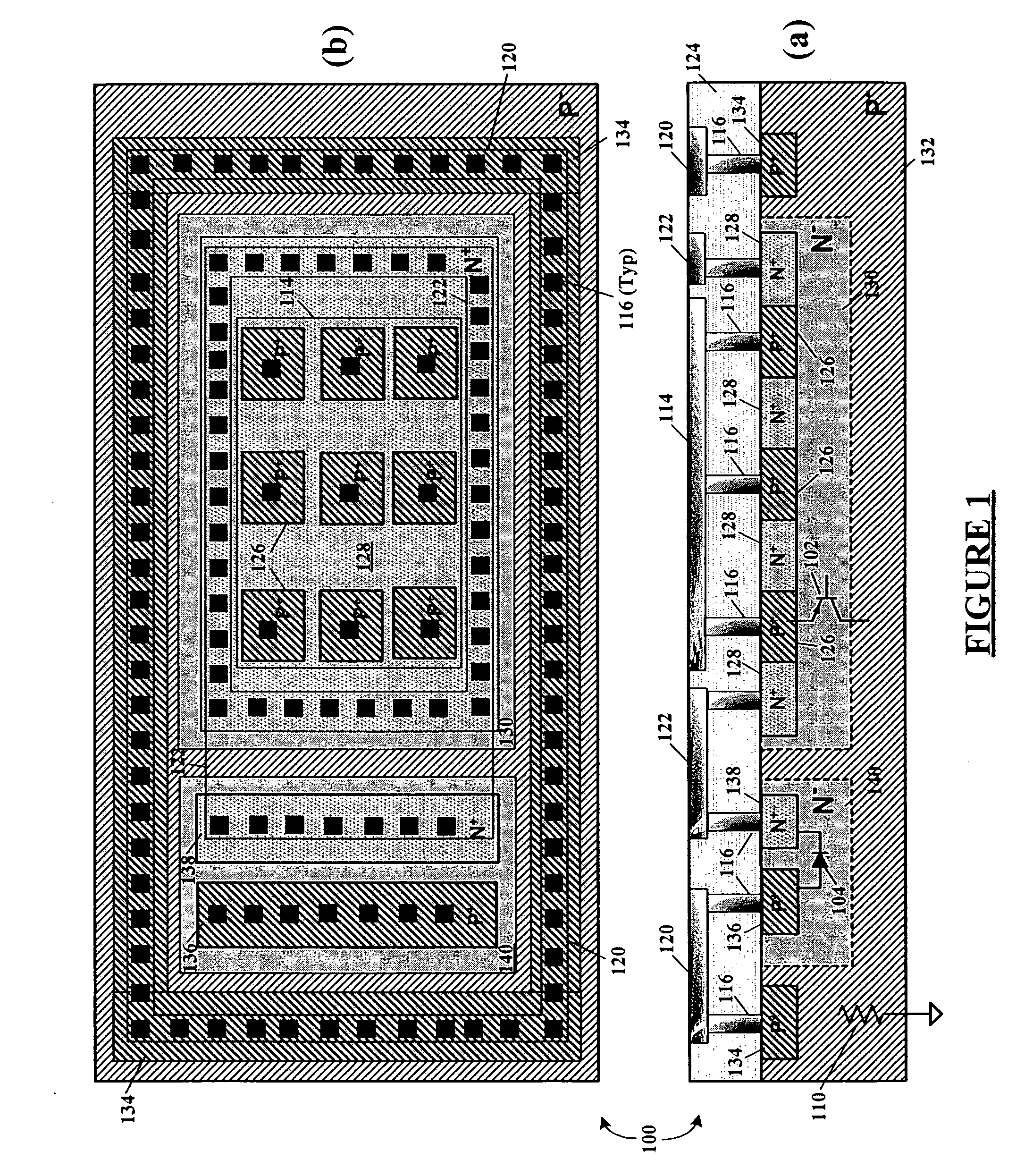 High voltage ESD-protection structure