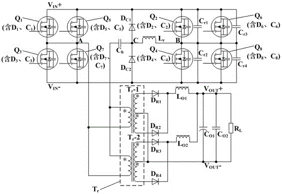 High-efficiency and high-power phase-shifted full-bridge zero-voltage soft switching circuit