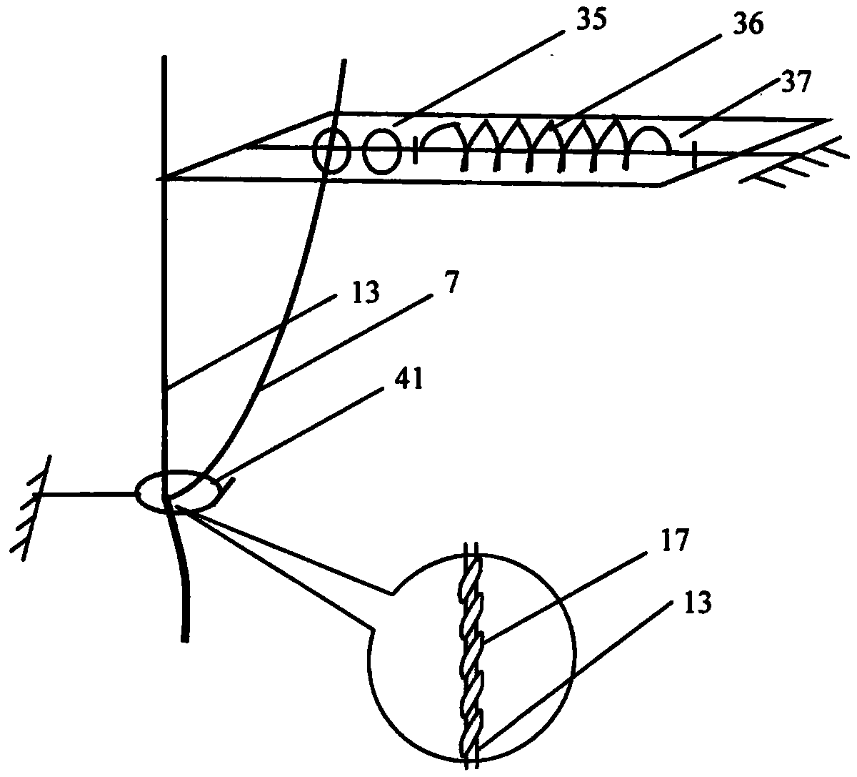 Spinning device of auxetic composite yarn with uniform wrapping angle based on improved ring spinning
