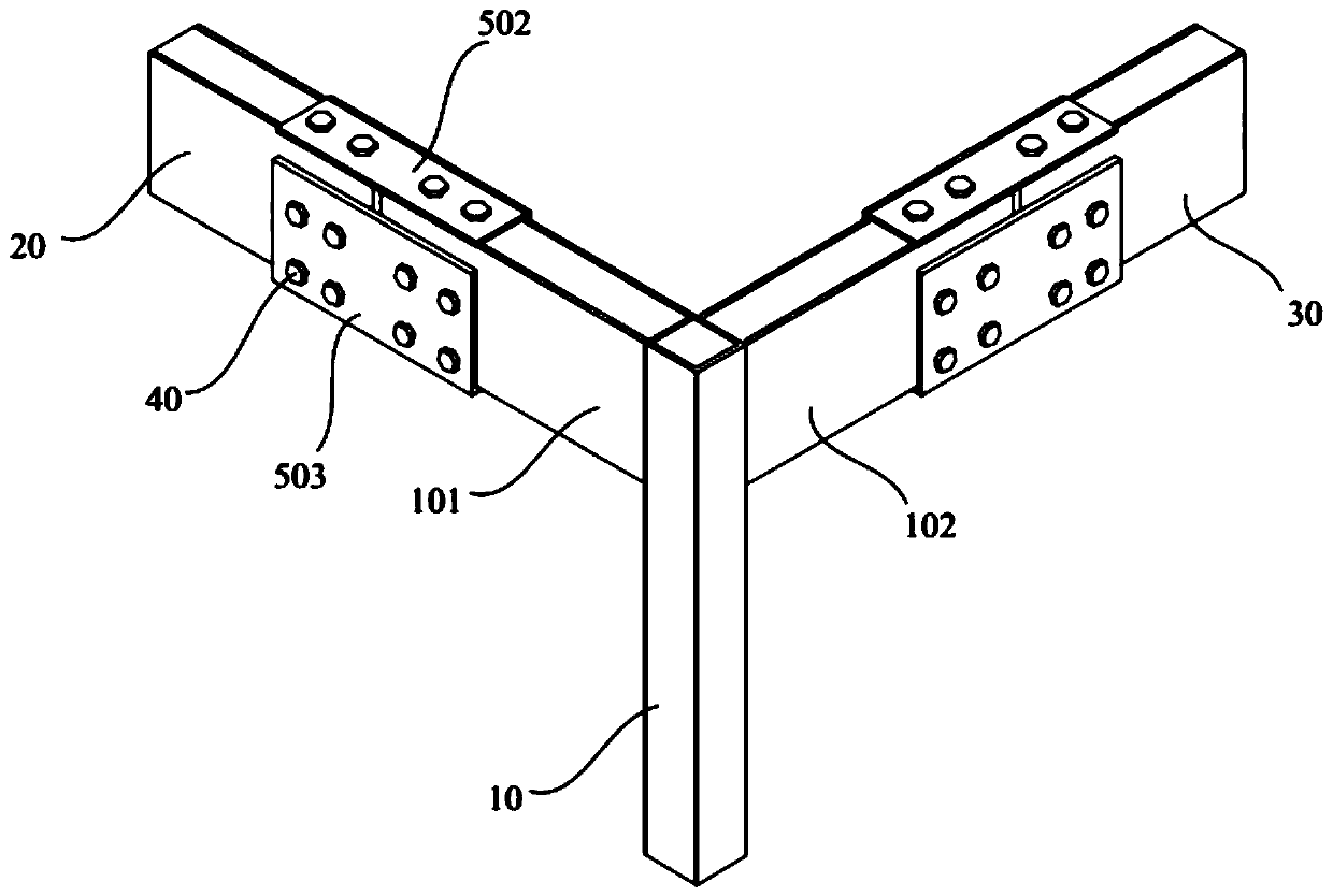 A prefabricated steel structure beam-column joint structure and assembly method