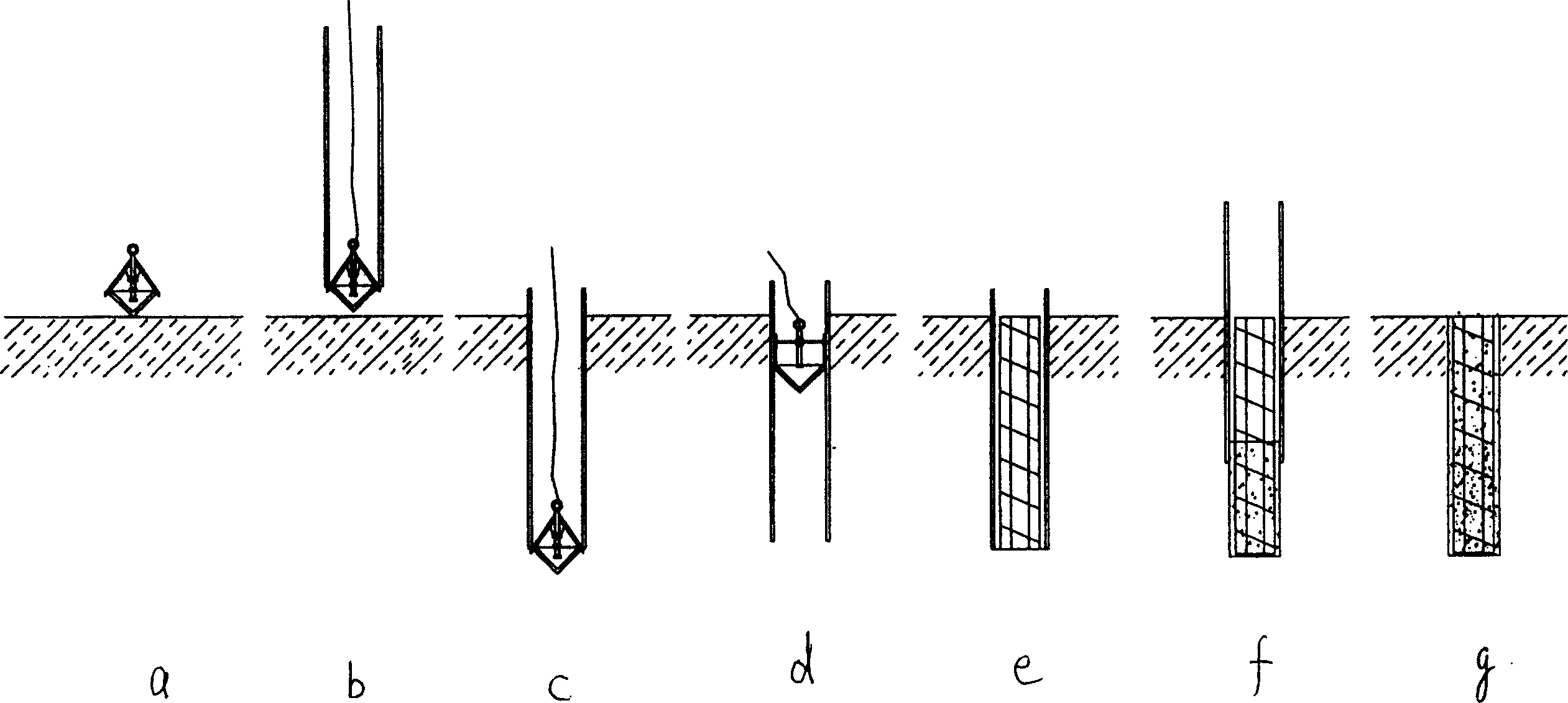 Immersed tube grout pile construction process and pile tip bearing capacity reinforcement equipment