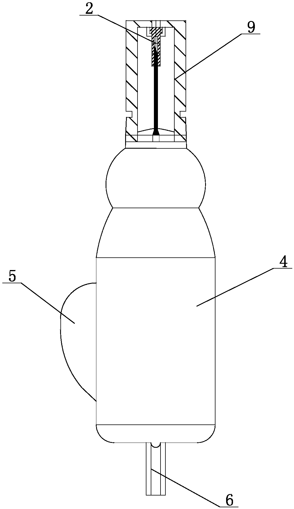 Tail-filling injection medicine-adding plastic ampoule and manufacturing method thereof