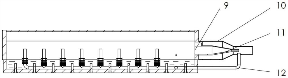 Glass kiln and method for fluxing glass by using high-temperature flue gas