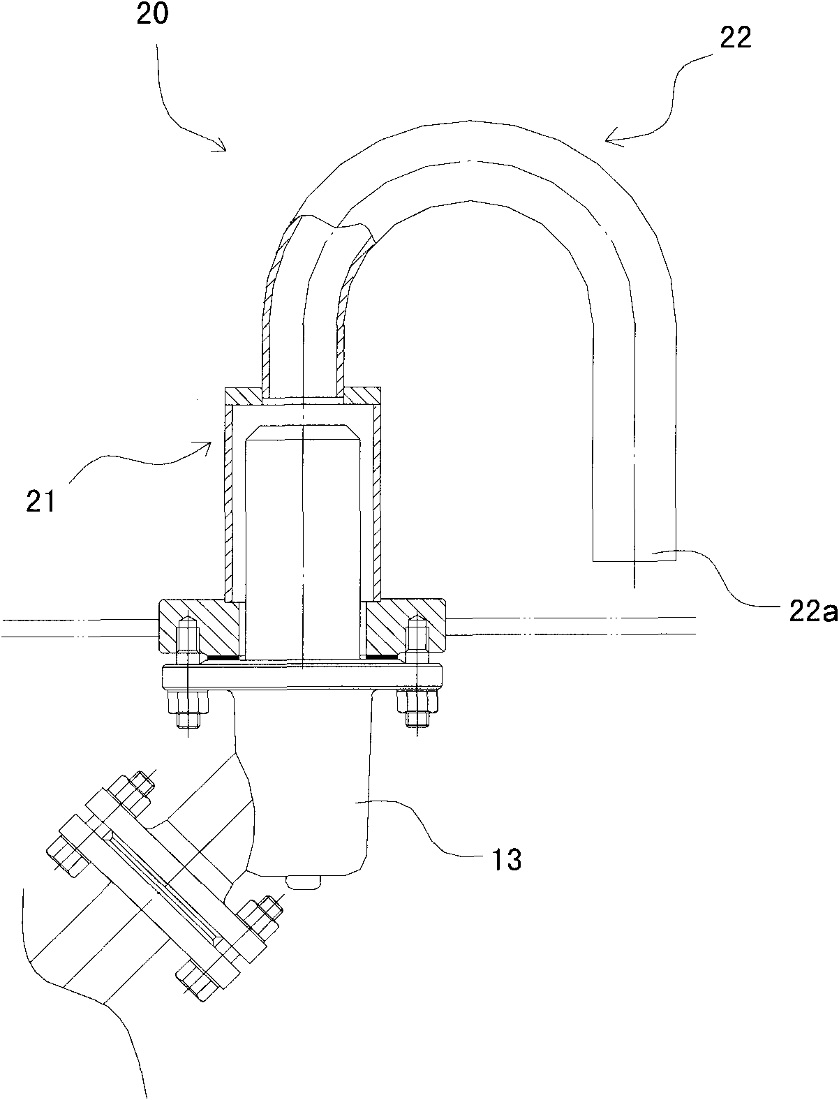 Discharging device and tank body with same