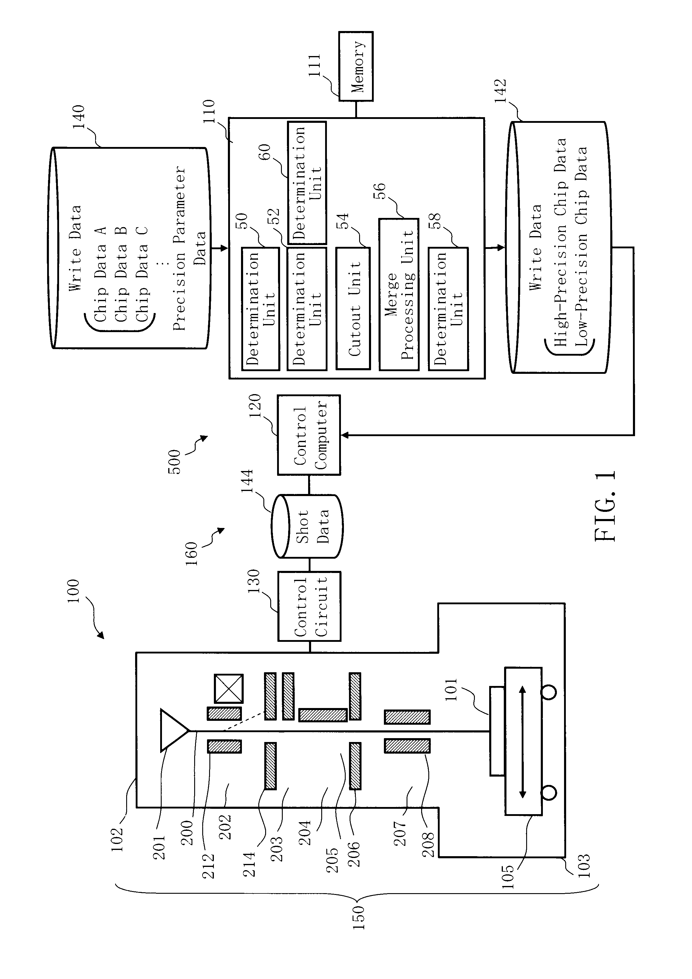 Charged particle beam writing apparatus, write data creation method and charged particle beam writing method