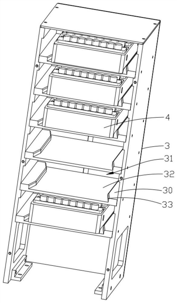 PCR chip tray transfer and storage mechanism