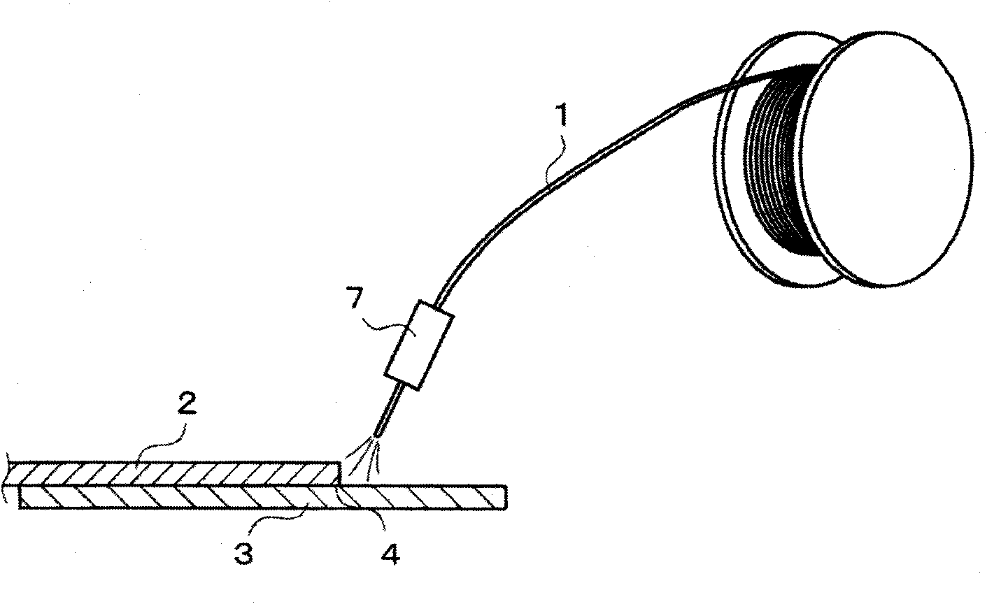 Flux-cored wire for welding different materials, method for laser welding of different materials and method for MIG welding of different materials