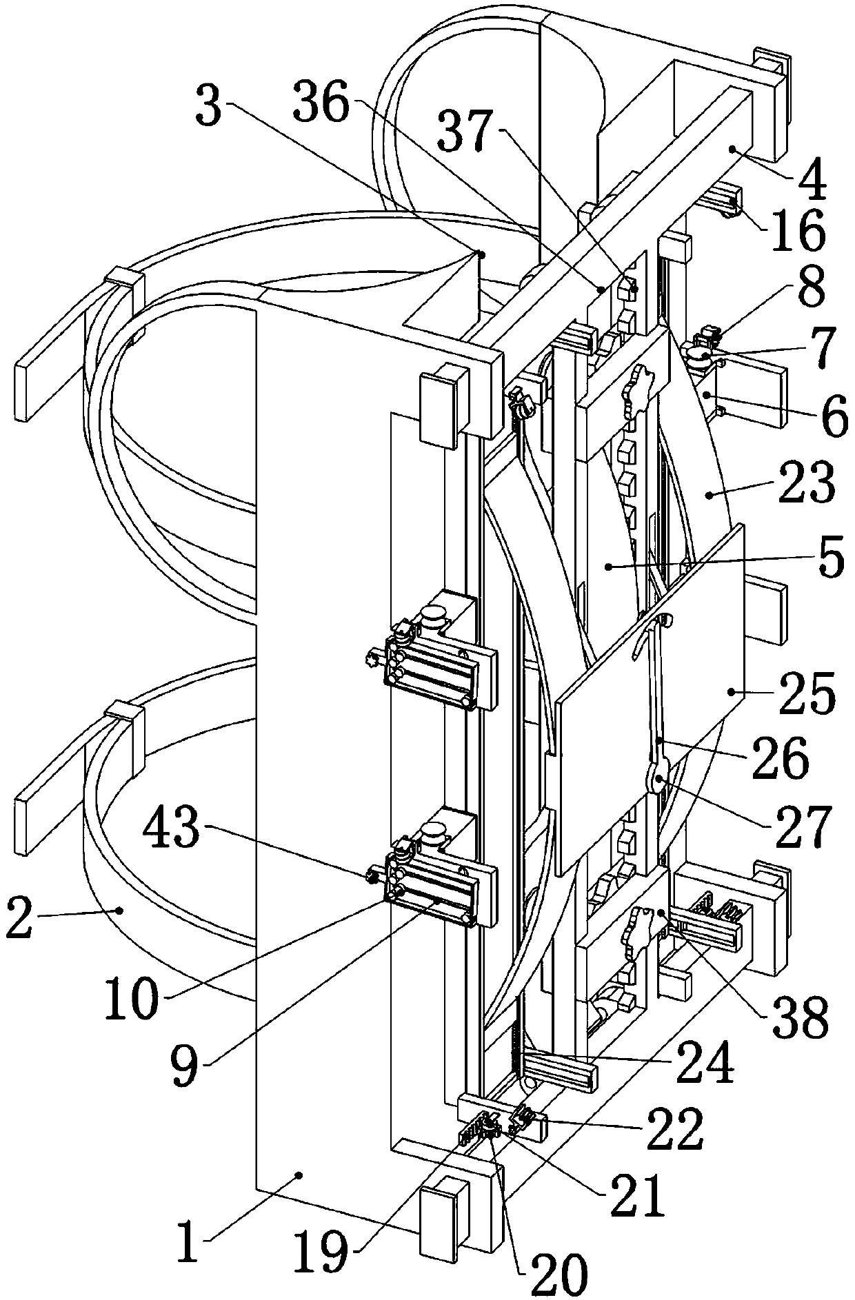 Human spine protection frame