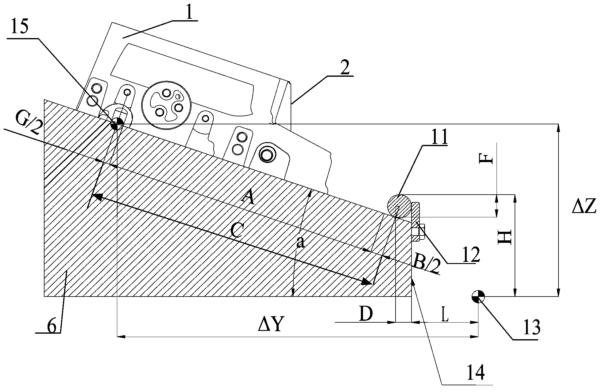 Machining method of cylinder cover air intake slope and cylinder cover clamping device