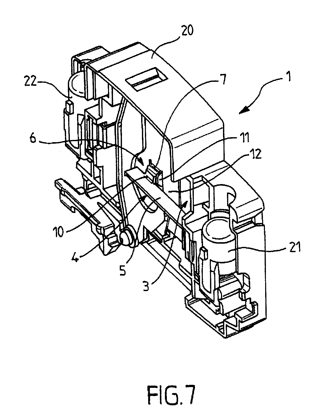 Overvoltage protection device with dual contact surface thermal disconnector