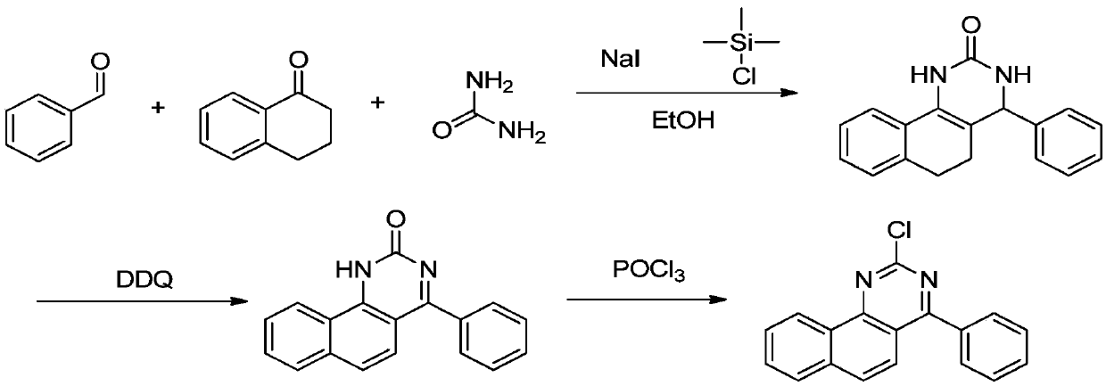 Synthesis method of 2-chloro-4-phenylbenzoquinazoline