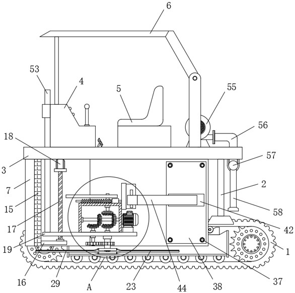 Riding type tea tree platform mowing machine and using method thereof