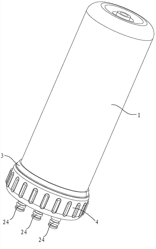 Novel rapid connection type detachable filter flask installation component