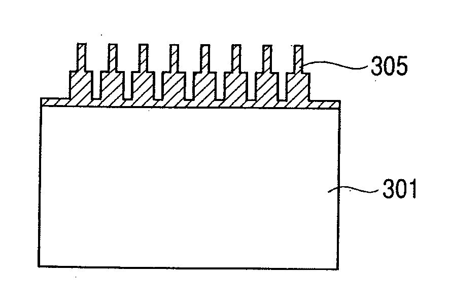 Method of Manufacturing A Nano Structure By Etching, Using A Substrate Containing Silicon