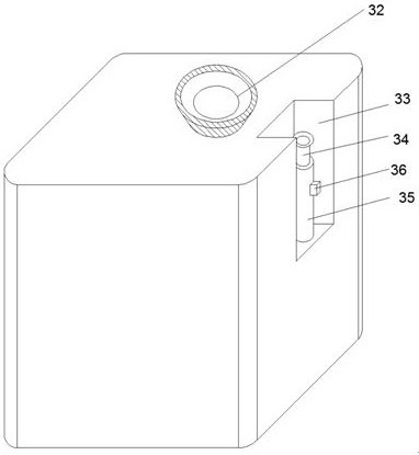 Wood fiber spraying and storing device and using method thereof