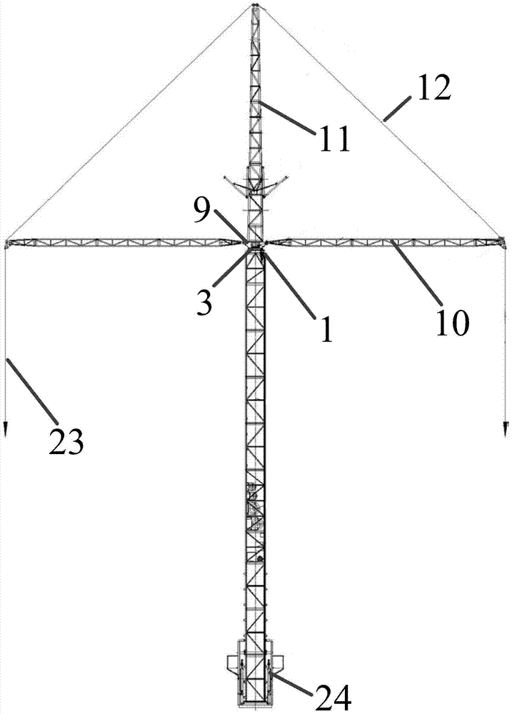 Supporting frame used for fixing holding pole