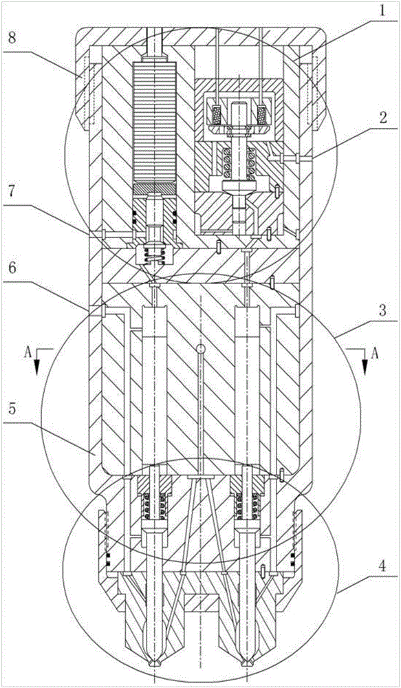 Electromagnetic and piezoelectric combined fuel gas injection device