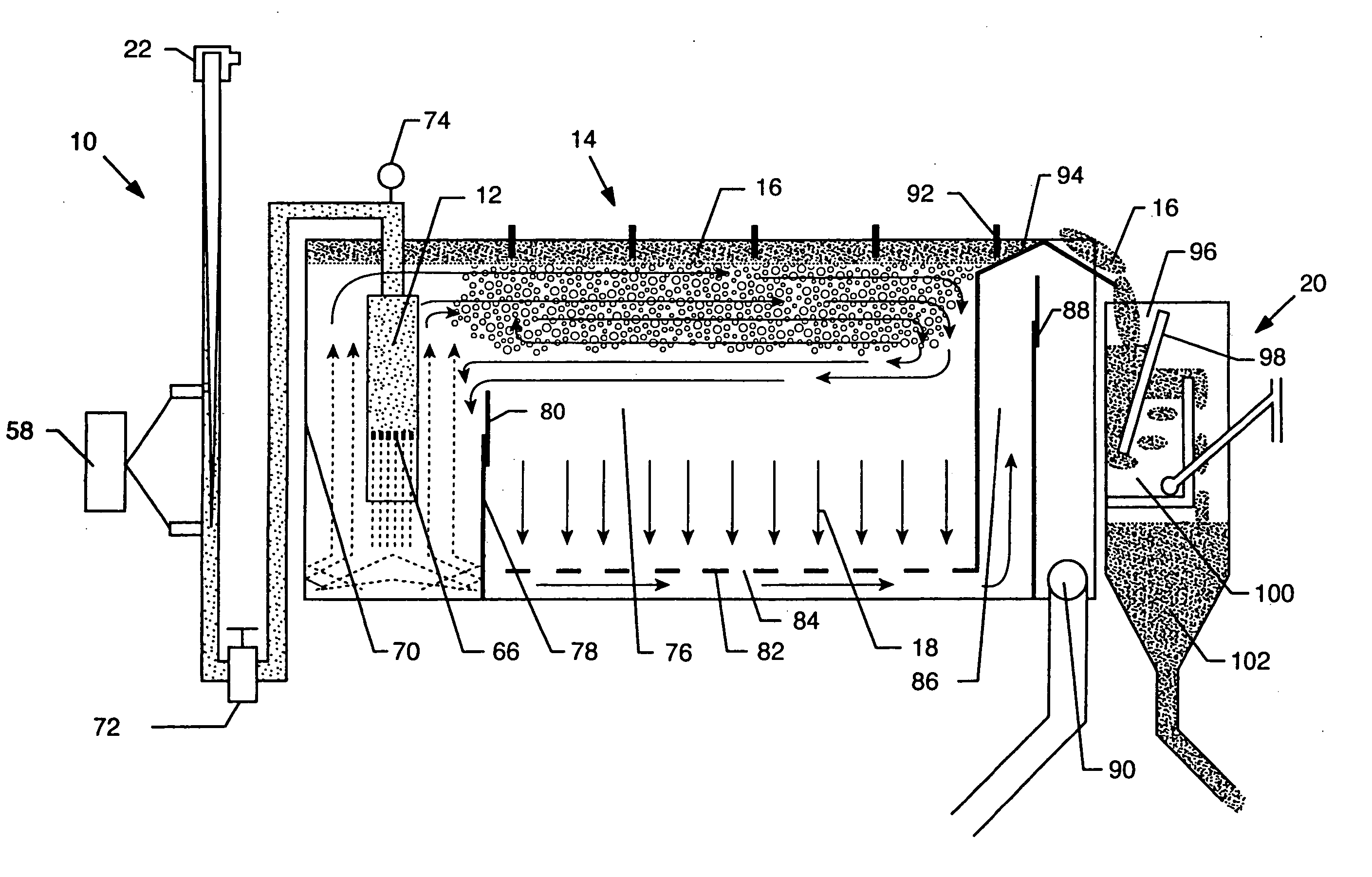 System and method of gas energy management for particle flotation and separation