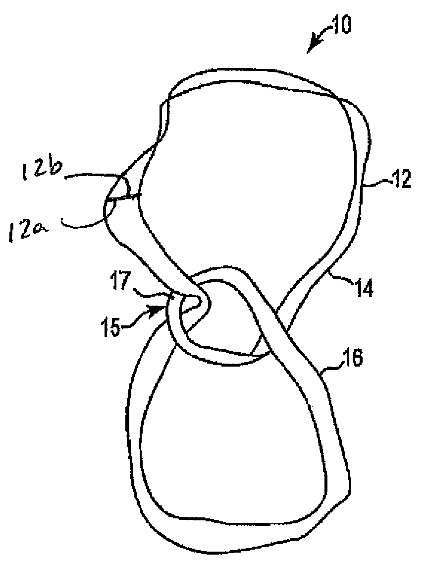 Closed loop device incorporating one or more indecomposable knots and methods of using