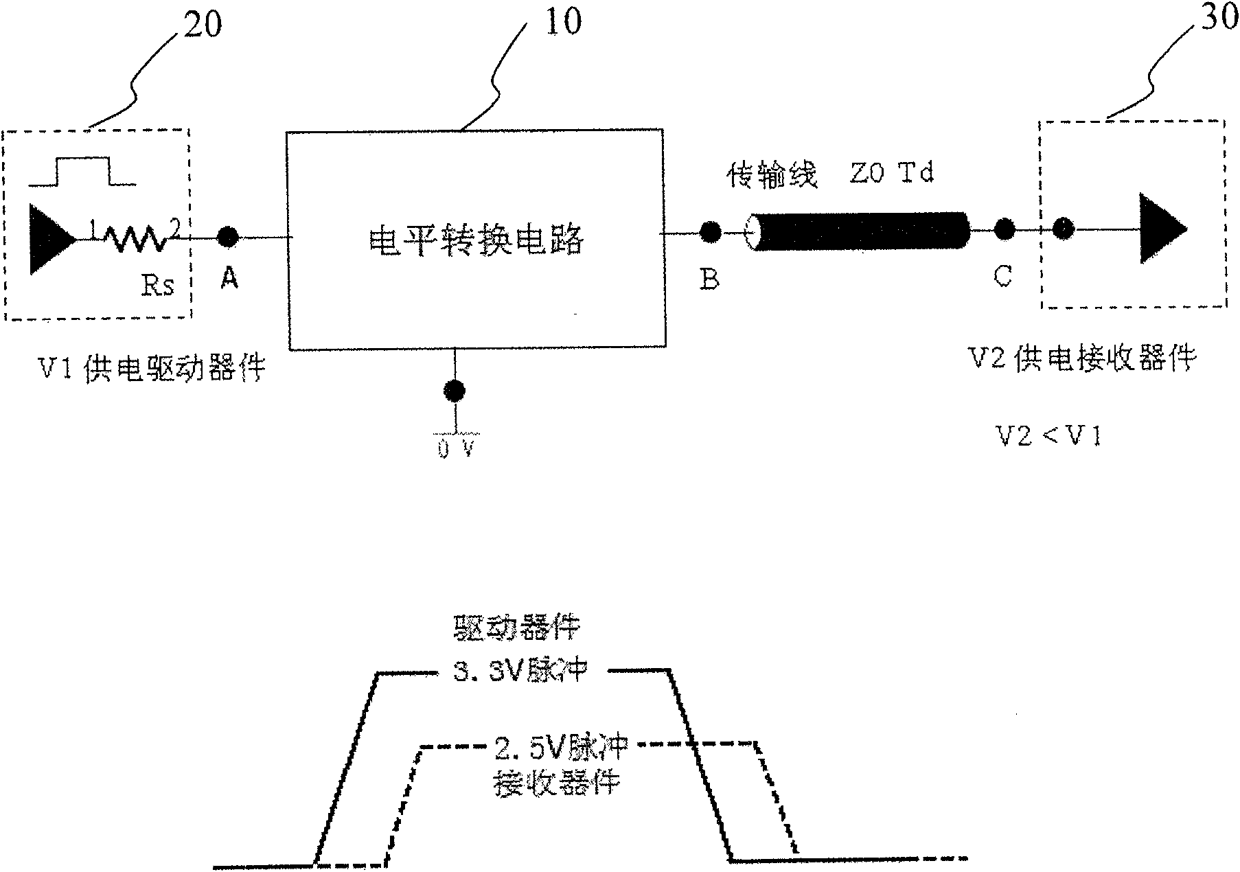 High speed signal level switching circuit