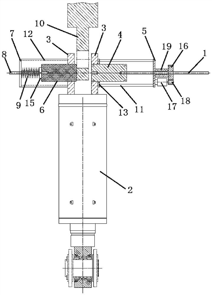 A high-altitude installation device connected by pin shafts of oil cylinders