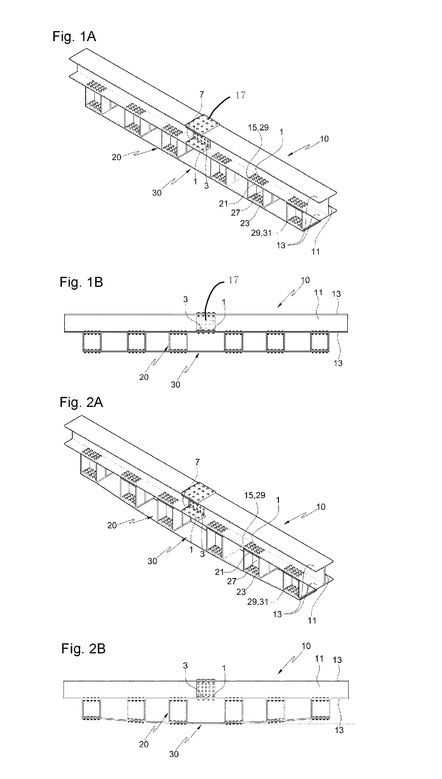 Steel structure including pre-stressing brackets for improving load-carrying capacity and serviceability